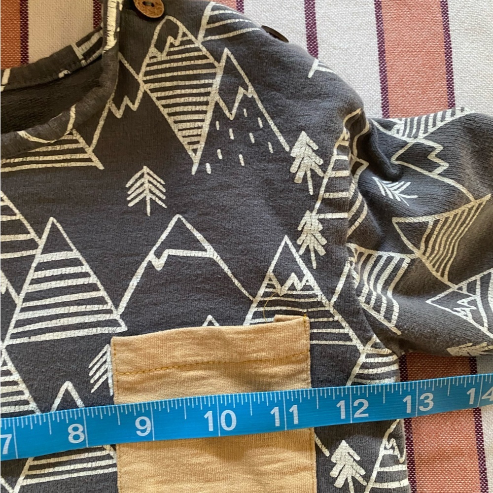 Lali Gray Winter Mountain Print Long Sleeve Shirt - Picture 11 of 13